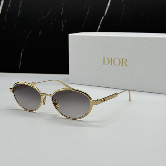 NEW DIOR DIORCANNAGE R1U B0A1 WOMEN GOLD SUNGLASSES - Picture 1 of 9